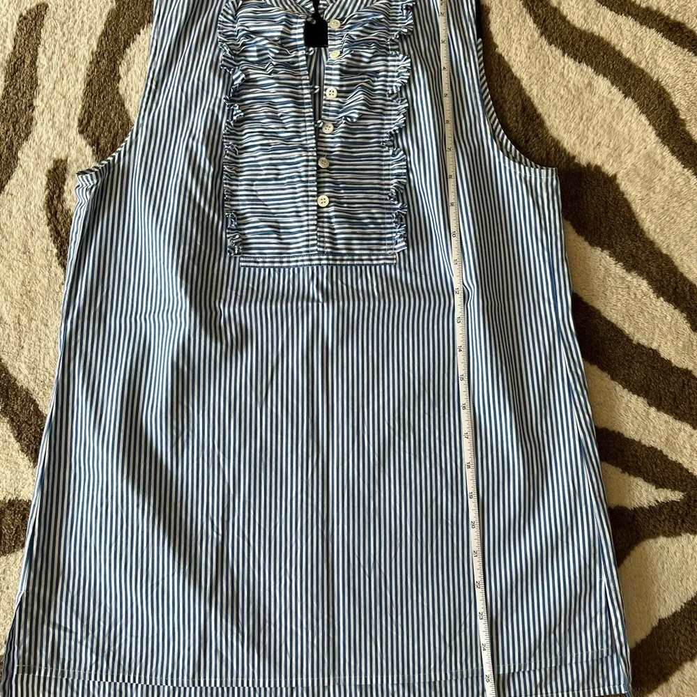 J Crew Striped Tuxedo Sleeveless Top 4 - Picture 8 of 10